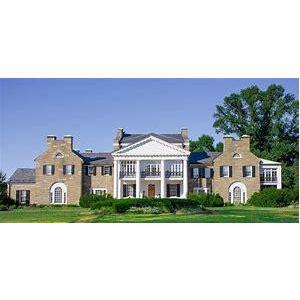 Glenview Mansion is a historic home. It's a 1926 Neo-Classical Revival style house that sits on 65 acres of landscaped ground. It incorporates the remnants of the original 1838 farm house "Glenview."