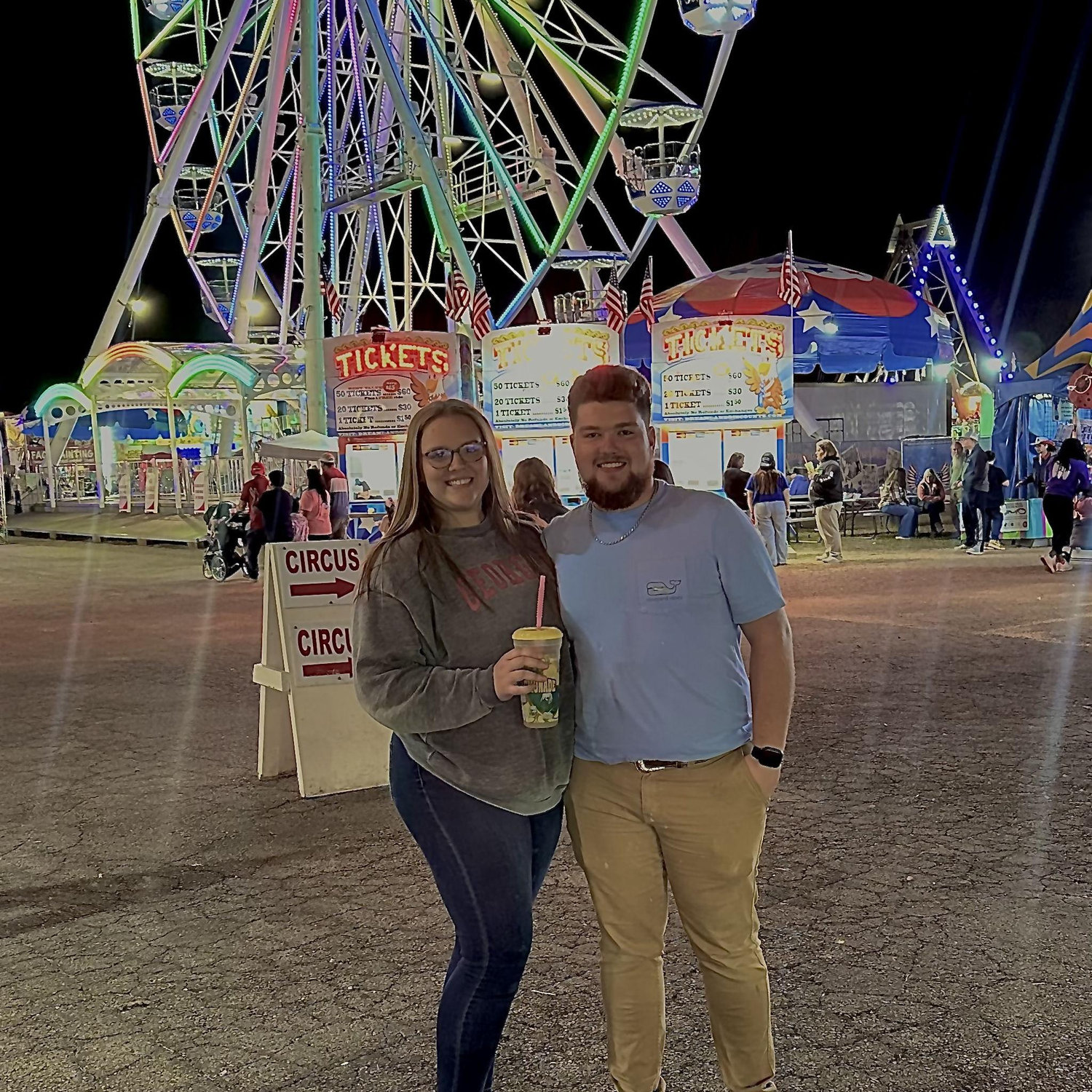 Our first time at the fair together!