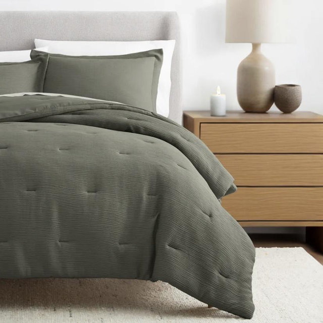 Ultra-Soft Cloud Weave Textured Comforter Set | Linens & Hutch
