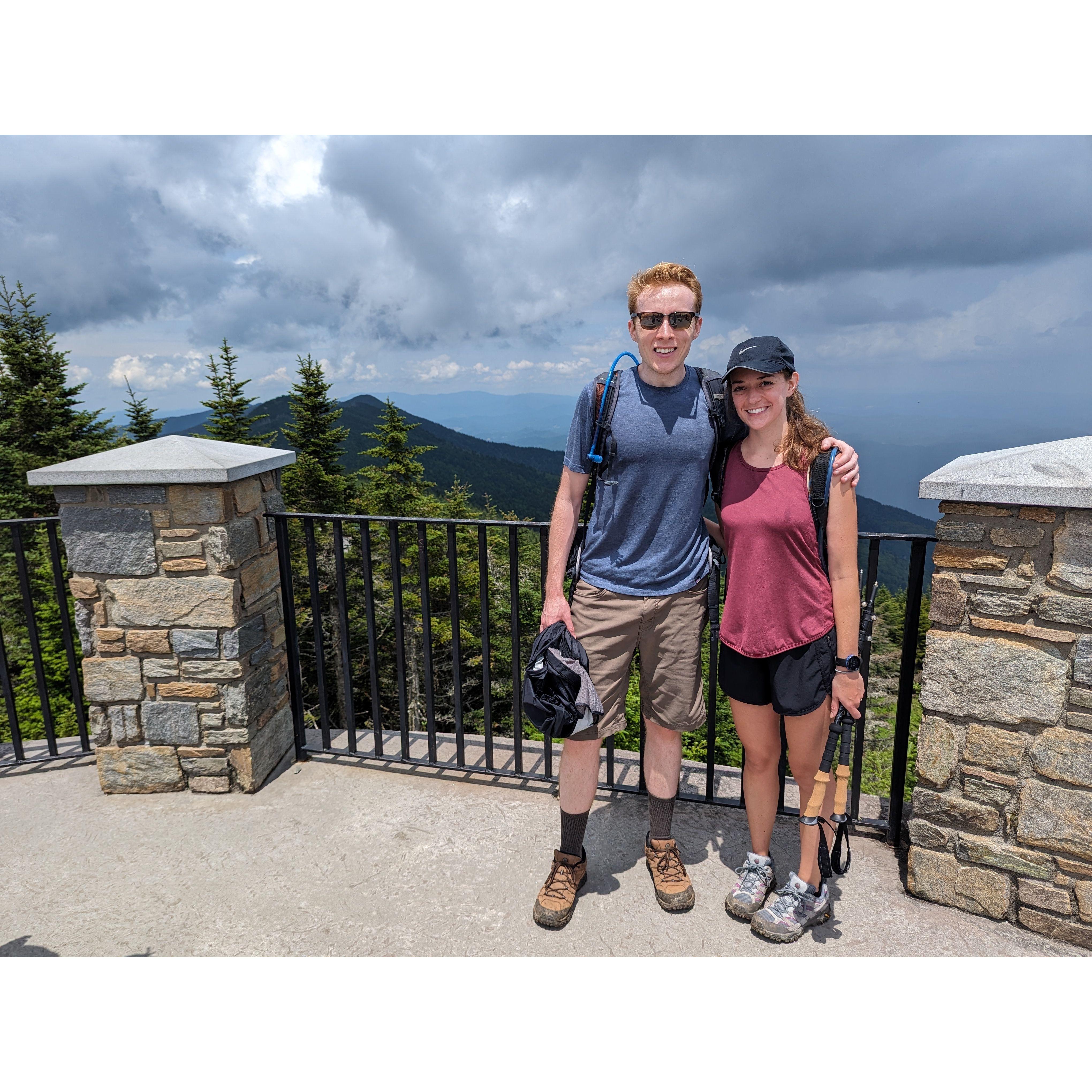 At the top of Mount Mitchell -July 2023