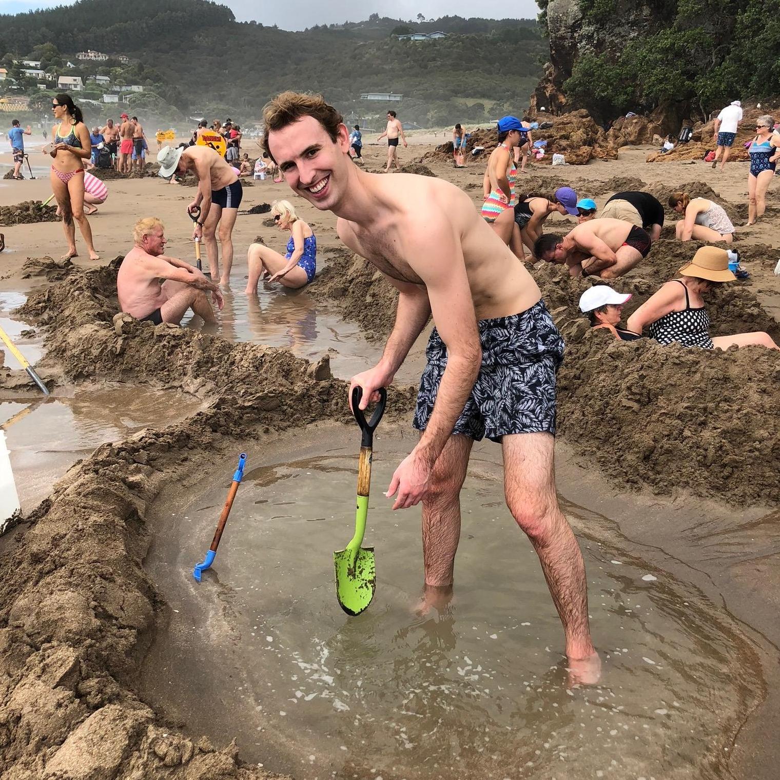 Hot Water Beach in New Zealand