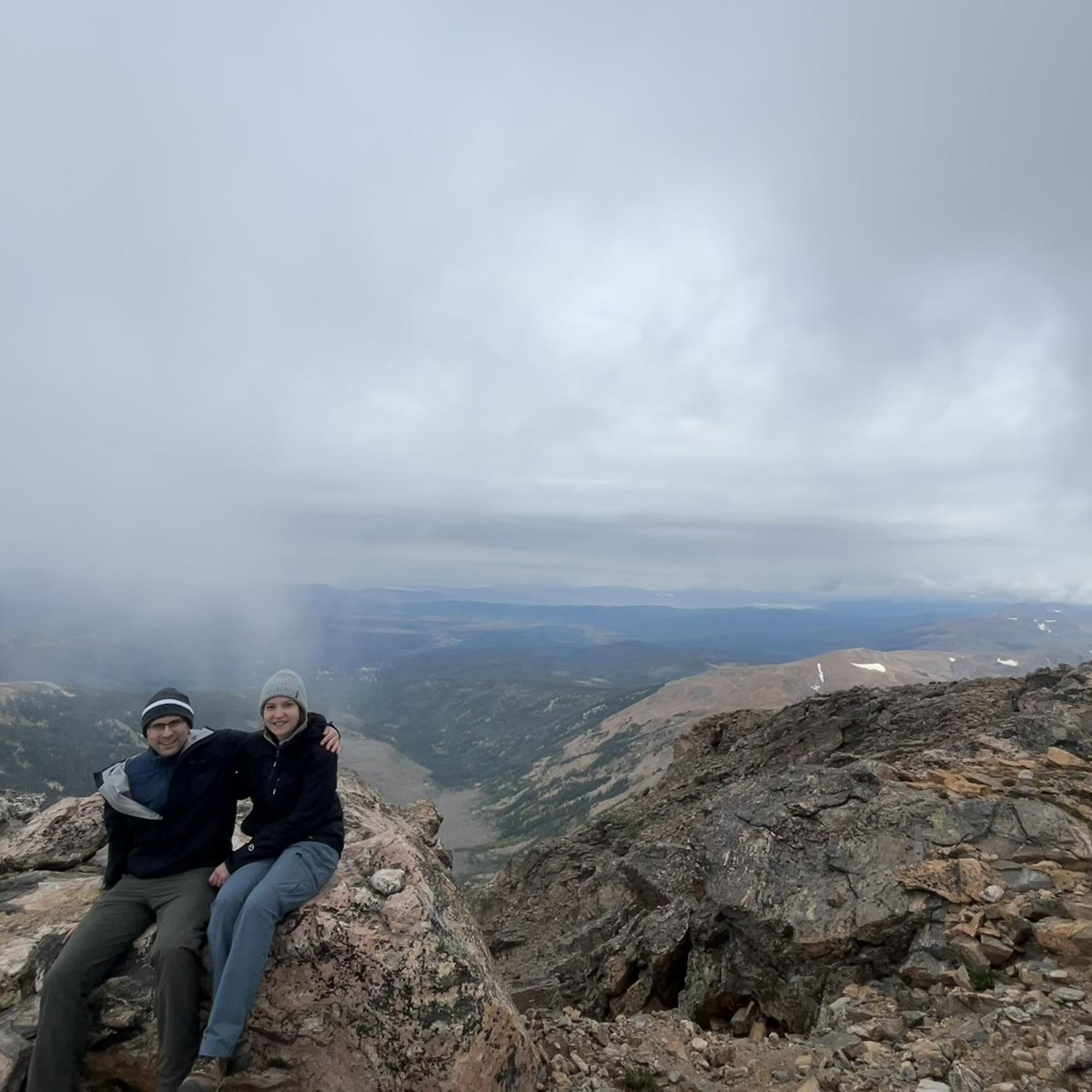 At the top of James Peak