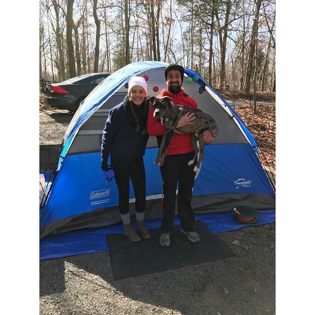 Camping in 20 degree weather doesn't slow us down!
