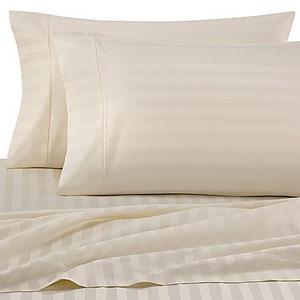 Wamsutta® Damask Stripe 500-Thread-Count PimaCott® Queen Sheet Set in Ivory