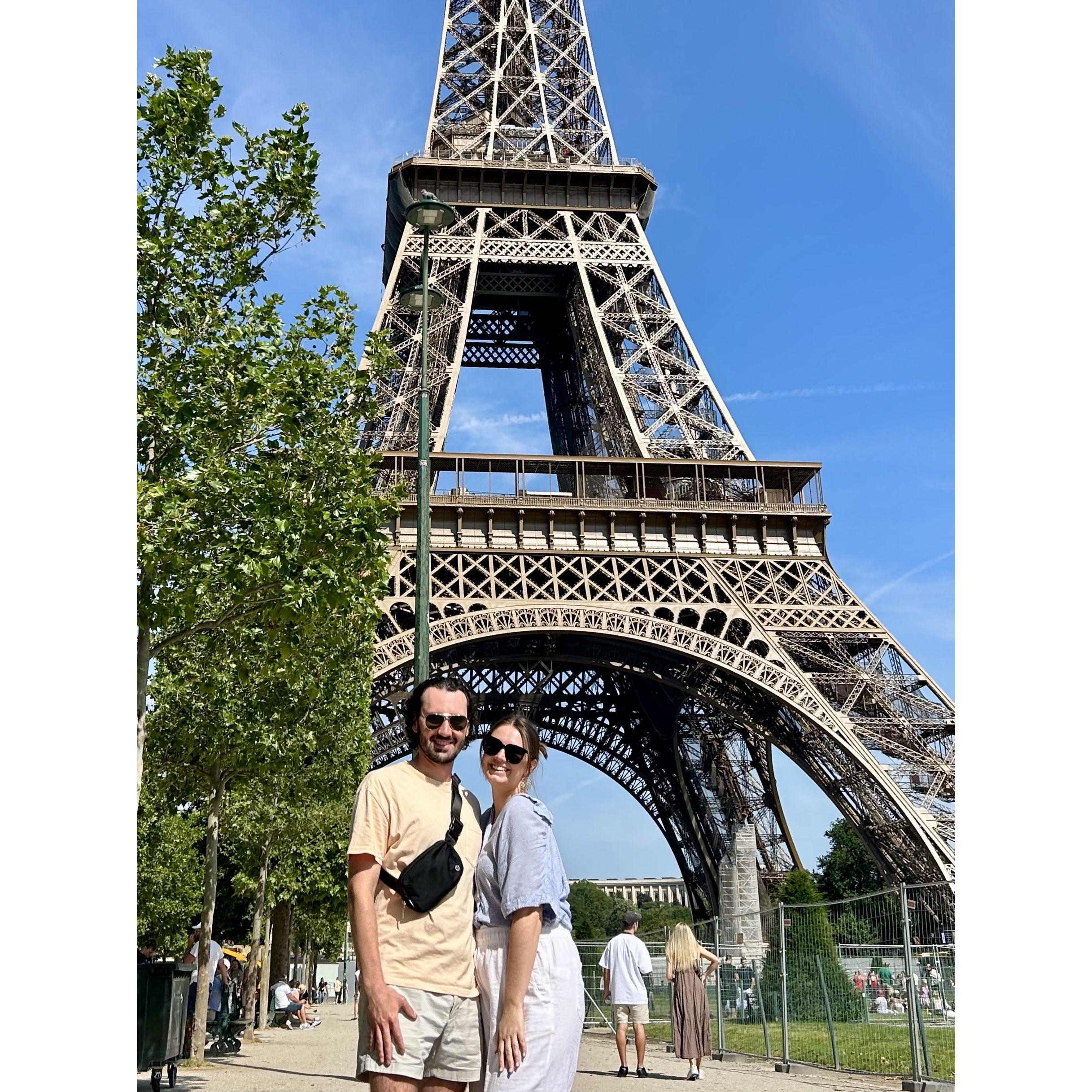 We visited the Eiffel Tower in Paris.