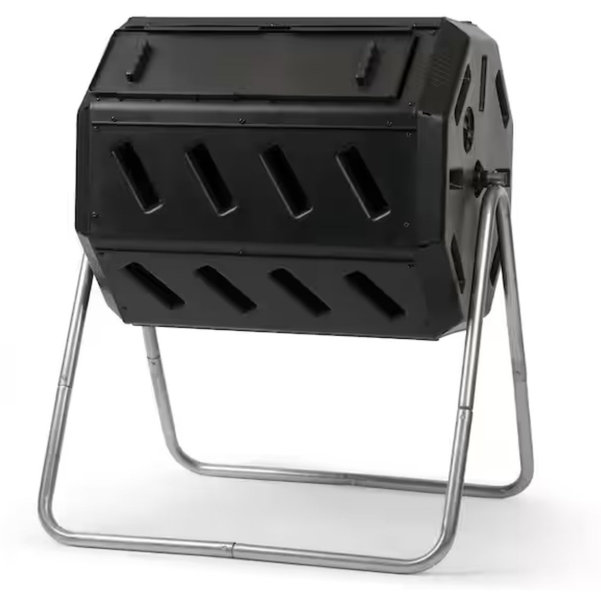 FCMP Outdoor Tumbling Composter with Two Chambers for Efficient Batch Composting IM 4000
