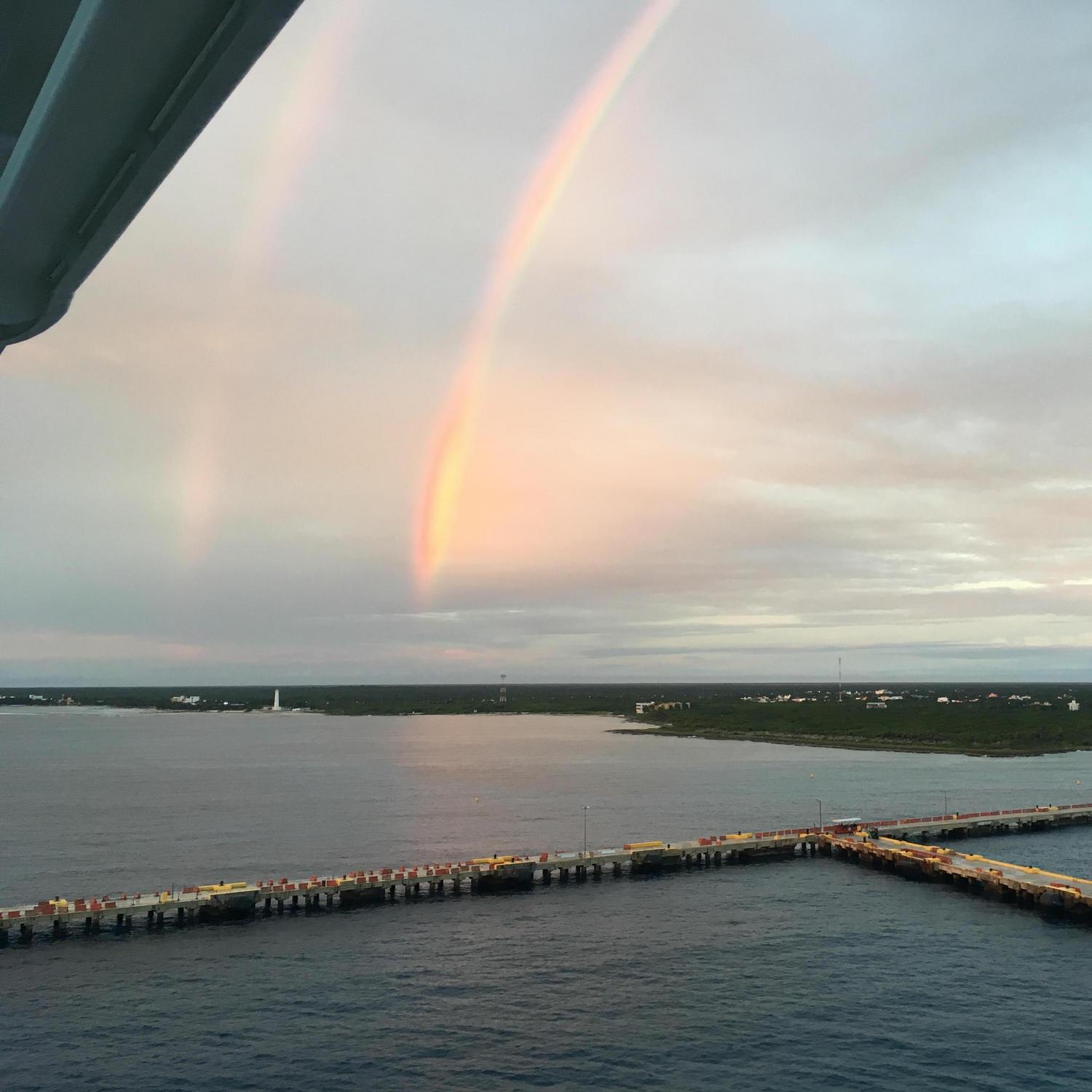 The double rainbow we might have gotten engaged under. Mayan pyramid not featured.
