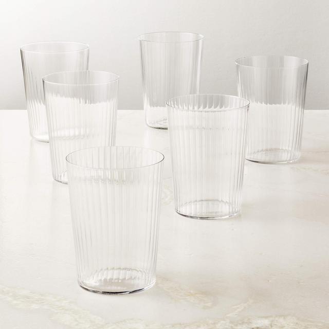 Marta Optic Fluted Cooler Glasses Set of 6