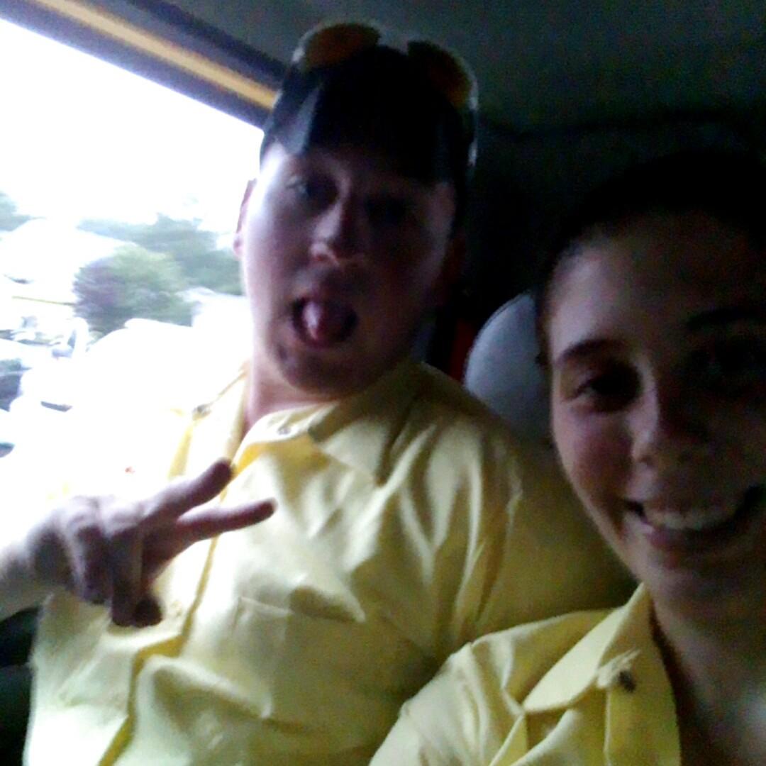 On our way to a parade with the fire department