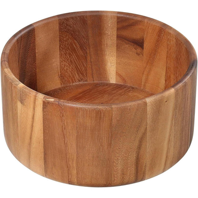 Zassenhaus Acacia Wood Salad Serving Bowl, Medium 9.8" diameter by 5" High