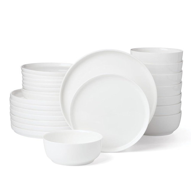 Lenox 899191 Modern White Coupe 24-Piece Dinnerware Set, Service For 8