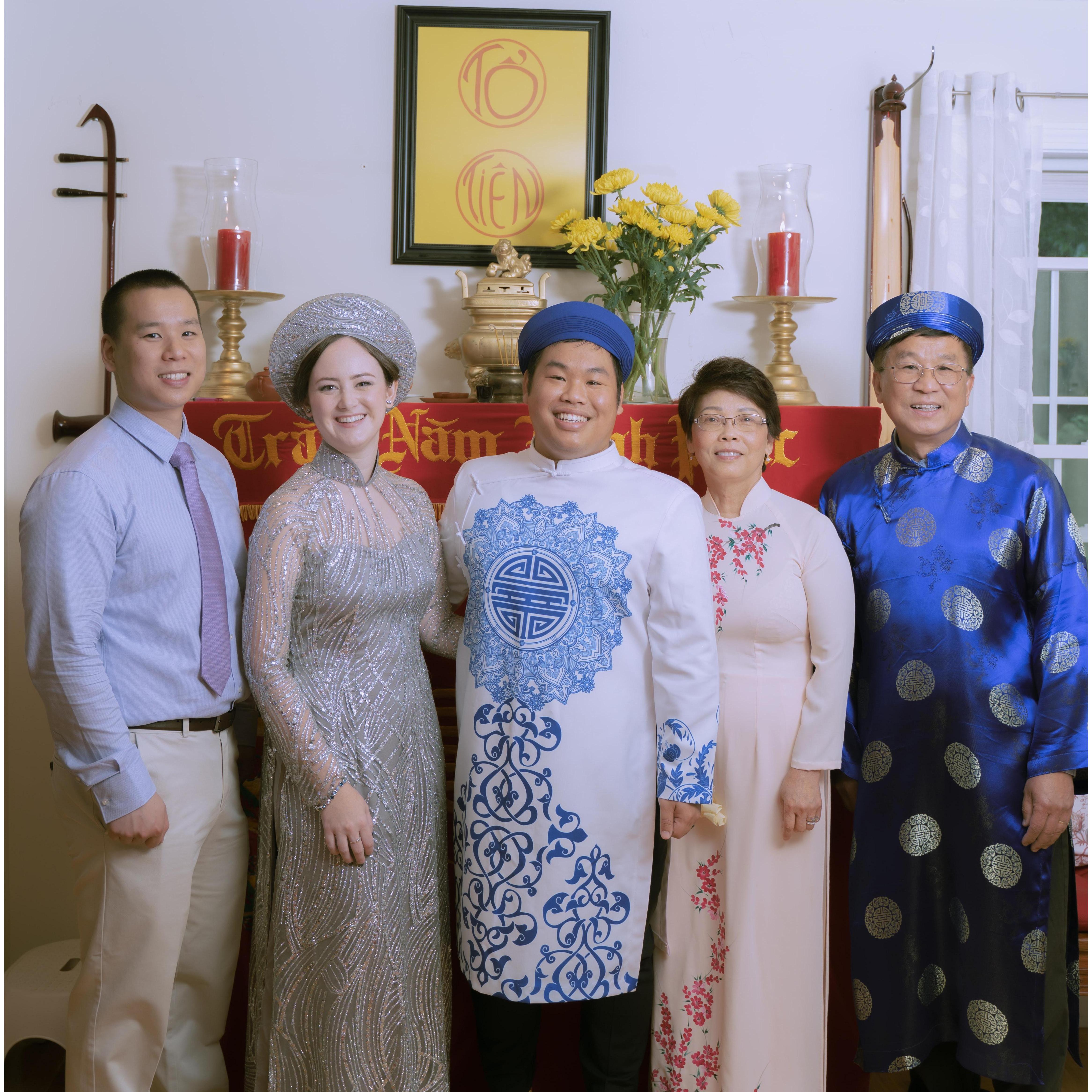 Thank you to the Nguyen family for being part of both of our lives years before we even knew eachother!
