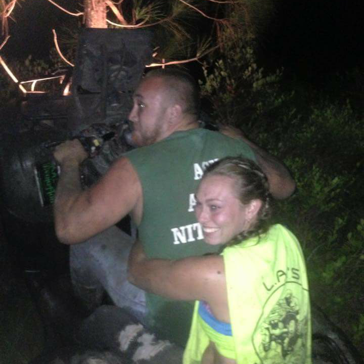 One thing we share a Love for ! Mud and four-wheelers. The one night Nick thought he could conquer the tree. Let's just say the tree won that night😁