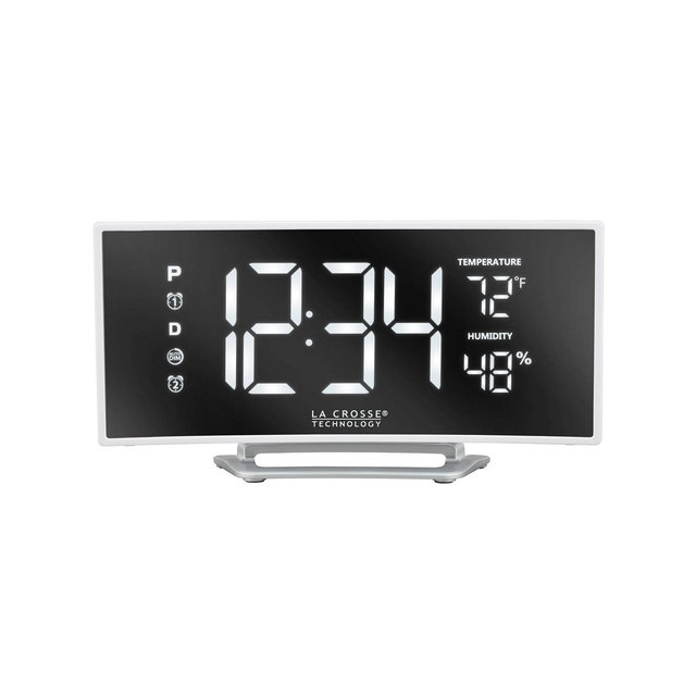 La Crosse Technology 602-249 Curved Mirror LED Alarm Clock
