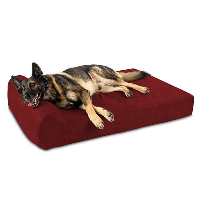 Big Barker 7" Pillow Top Orthopedic Dog Bed for Large and Extra Large Breed Dogs (Headrest Edition)