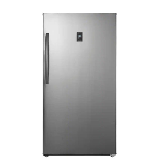 Insignia™ - 17 Cu. Ft. Garage Ready Convertible Upright Freezer with ENERGY STAR Certification - Stainless Steel