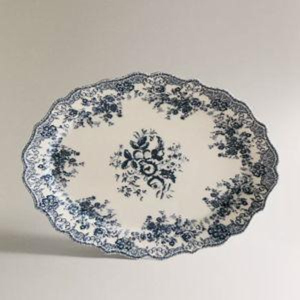 Floral Earthenware Serving Dish