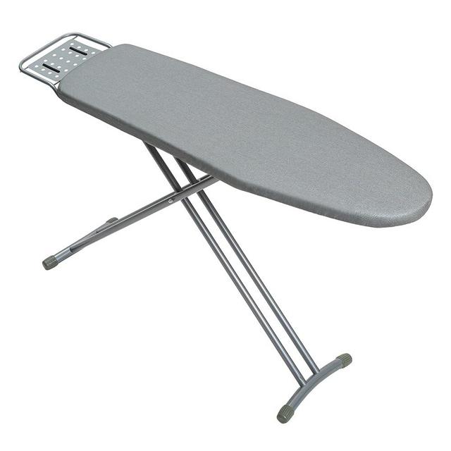 Ironing Board Full Size, BlissBoard 43"x13" Heavy Duty Iron Board with Iron Rest, Heat Resistant Cover with Ultra Thick Padding, Height Adjustable Sturdy Ironing Board, Silver