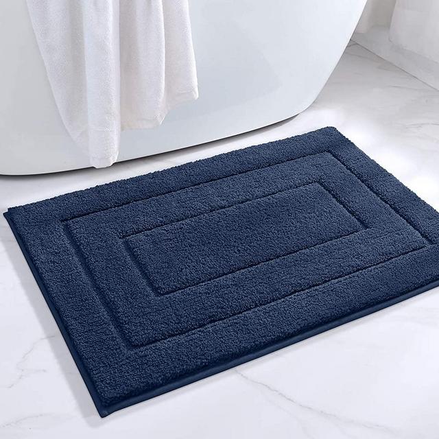 DEXI Bathroom Rug Mat, Extra Soft Absorbent Premium Bath Rug, Non-Slip Comfortable Bath Mat, Carpet for Tub, Shower, Bath Room, Machine Wash Dry, 20"x32", Navy