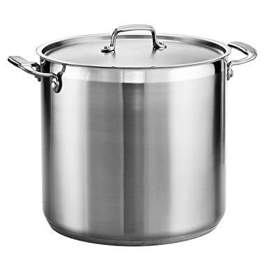Tramontina 80120/002DS Gourmet Stainless Steel Covered Stock Pot, 20-Quart
