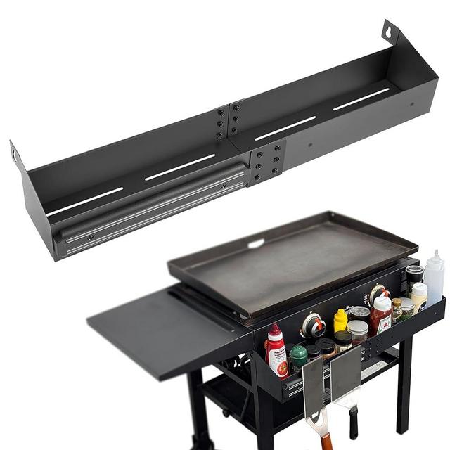 Front Grill Caddy for Blackstone 28/28XL Inch Griddle with Magnetic Tool Holder, Large Capacity Caddy for Easy Front Access, Blackstone Accessories Storage Organizer