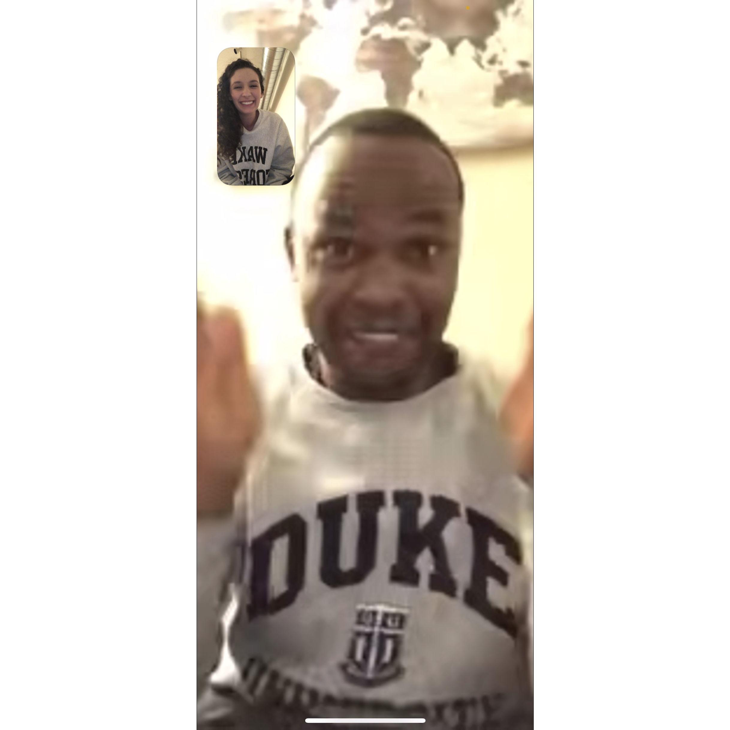 Long-distance has looked like A LOT of Face Time calls and virtual date nights. The one where Eric surprised Hope with the news of his Duke acceptance was by far THE BEST EVER!