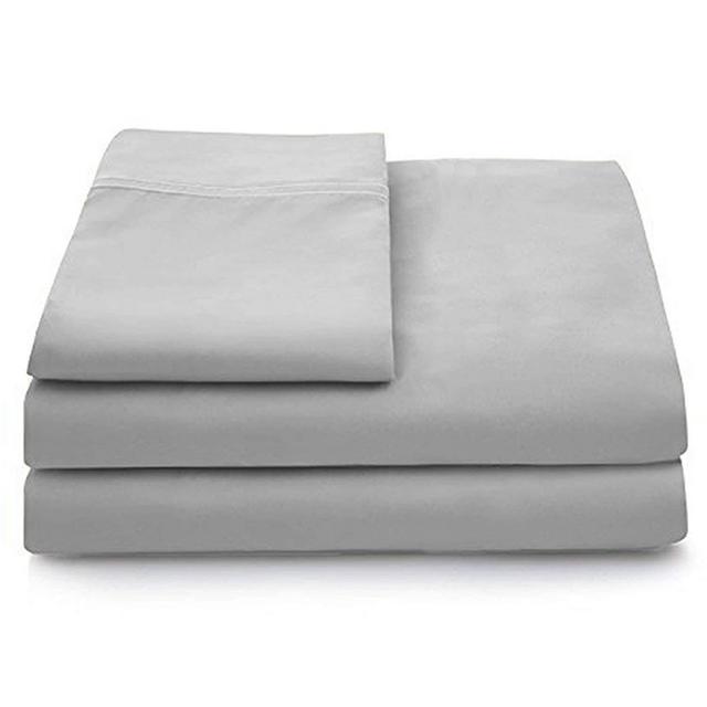 Cosy House Collection Luxury Bamboo Bed Sheet Set - Hypoallergenic Bedding Blend from Natural Bamboo Fiber - Resists Wrinkles - 4 Piece - 1 Fitted Sheet, 1 Flat, 2 Pillowcases - King, Silver