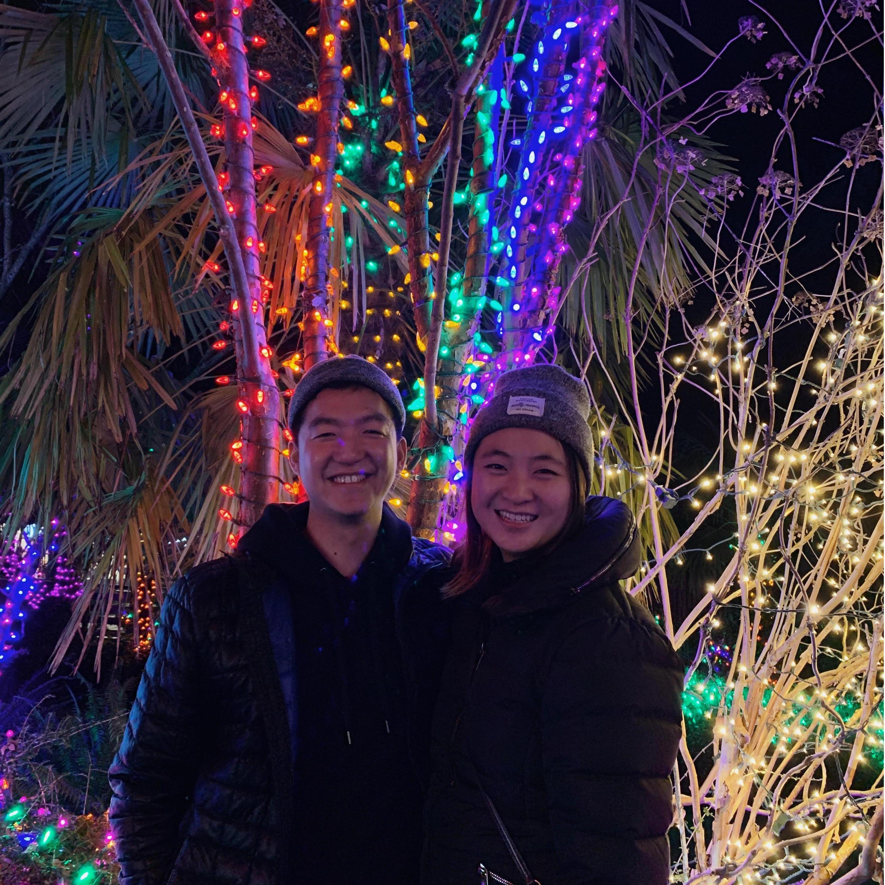 Our first "official couple photo" at zoo lights!