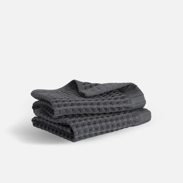 Waffle Washcloths - Graphite (Set of 2)