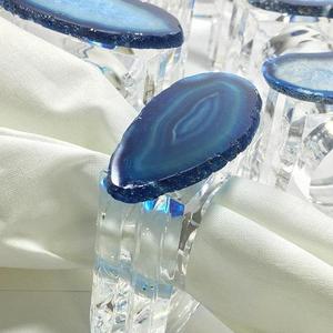 Napkin Rings , Blue Agate