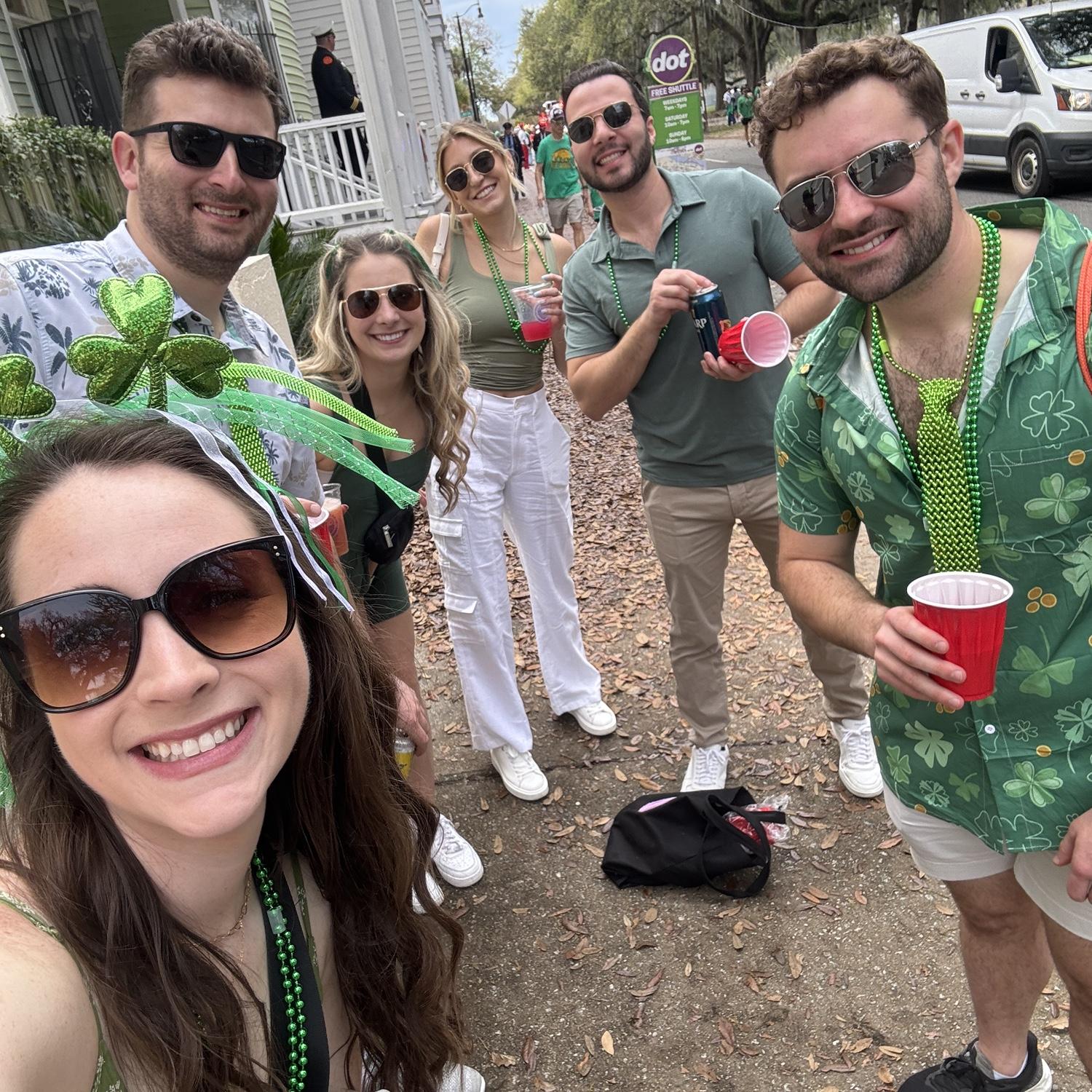 Celebrating St Patty's in Savannah with Austin & Darby!