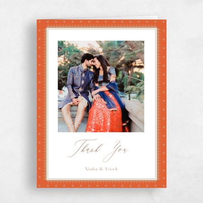 Orange Wedding Thank You - Pyaar Photo