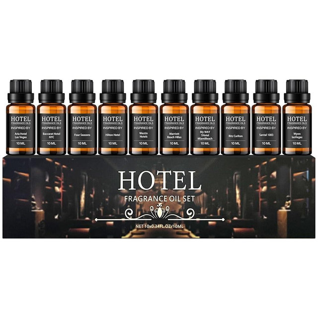 Hotel Collection Diffuser Essential Oil Gift Set,Hotel Scents for Home,Stress Relief Air Freshening,My Way,Westin,Wynn Las Vegas,Baccarat,Four Seasons,Aria,Marriott Beach Villas,Hilton