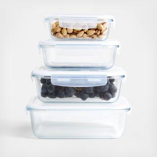 8-Piece Rectangle Glass Storage Set