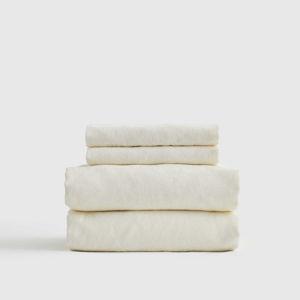 Organic Brushed Cotton Sheet Set in Ivory