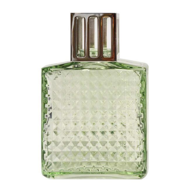 MAISON BERGER Lampe Berger Model Diamant - Green - Glass - Air Freshener - Home Fragrance Diffuser - 2 x 4 x 5 inches - Made in France