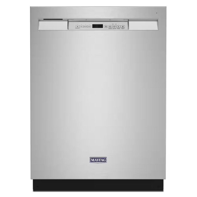 Maytag 24 in. Fingerprint Resistant Stainless Front Control Built-In Tall Tub 50 dBA Dishwasher with Dual Power Filtration MDB4949SKZ
