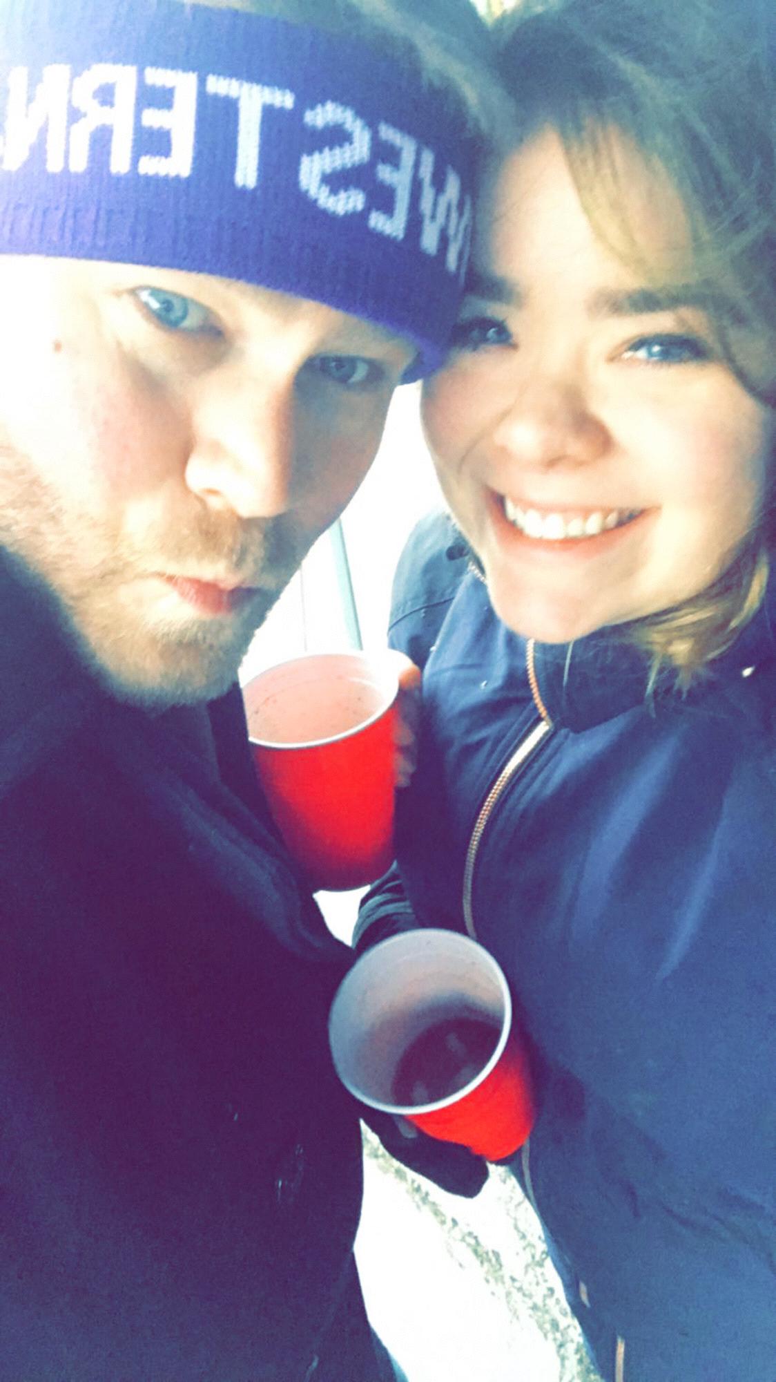 First pictures ever taken of us, at a Northwestern Football game.
