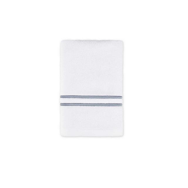 Wamsutta® Classic Turkish Cotton Embroidered Hand Towel in White/Charcoal