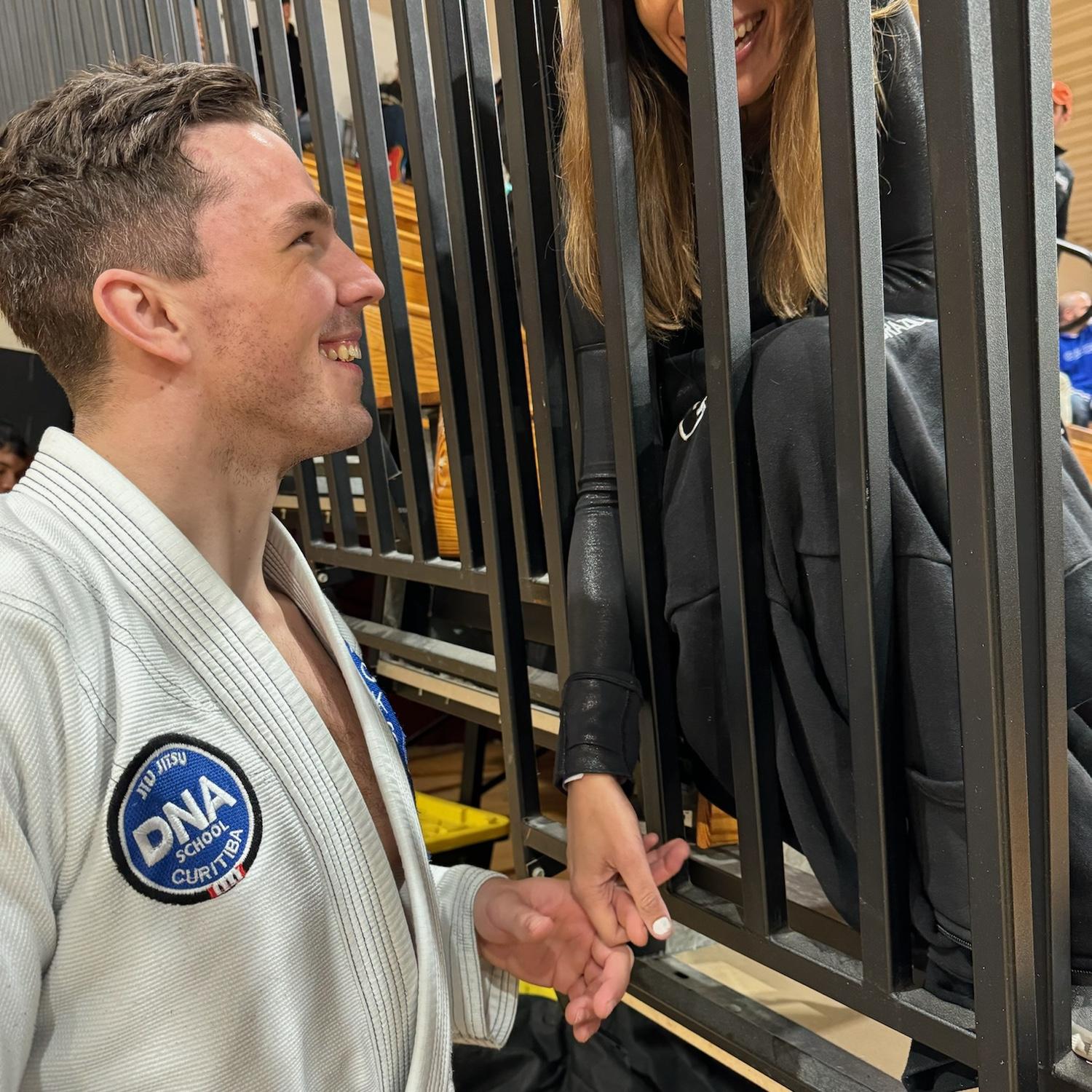 Watching Beaux bring home a Gold medal at a BJJ competition in March 2024.