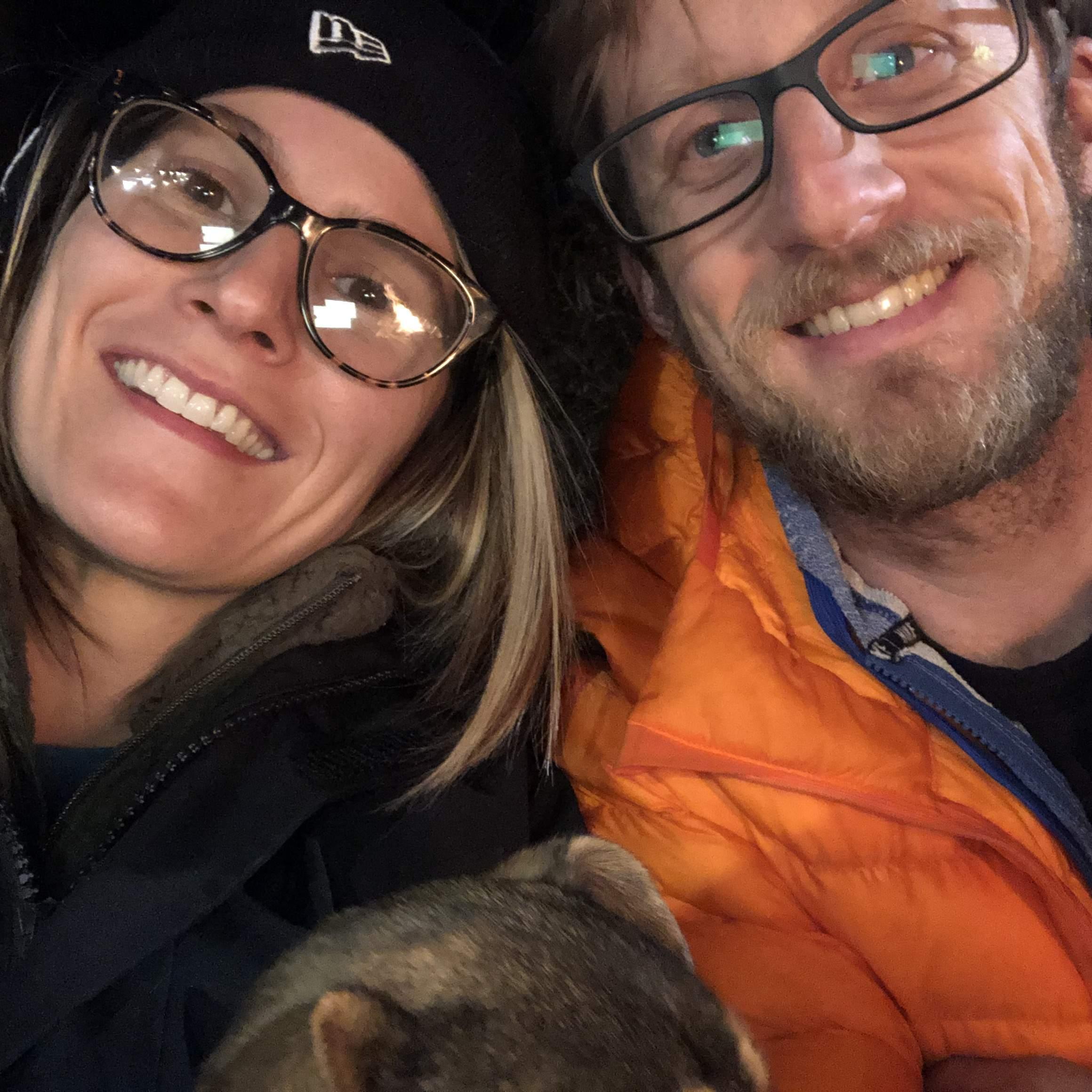 Ice cream by the fire, covered in blankets = Pandemic Tradition