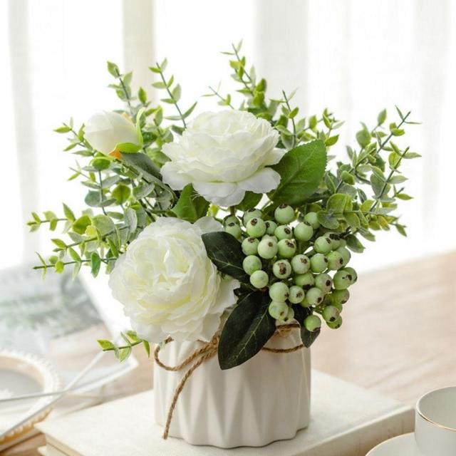Aviva Artificial Potted Flower Bouquet 8''x8''