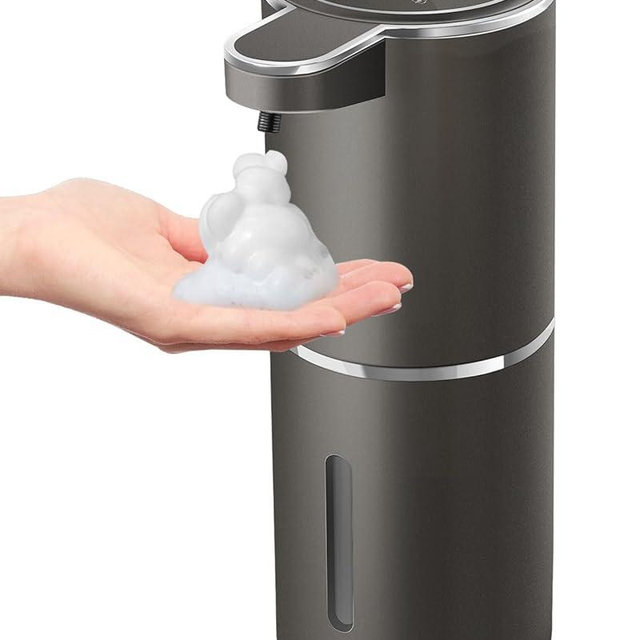 Gotofine Automatic Foaming Soap Dispenser,4-Level Adjustable Foam, Wall Mount Soap Dispenser,USB Rechargeable,12.8oz/ 380ml,Touchless Hand & Dish Soap Dispenser for Bathroom, Kitchen,Hotel, Restaurant