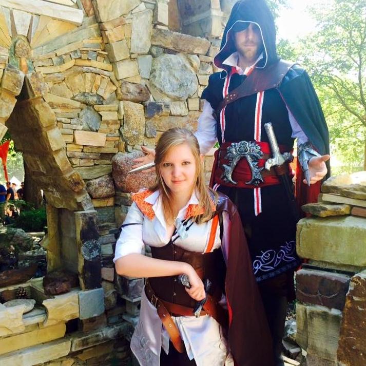 Hanging out at the Renaissance Festival dress in Assassin's Creed (Video Game).