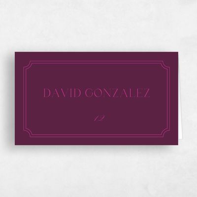Plum, Purple Wedding Place Card - Constance
