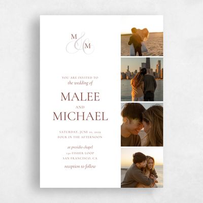 Multi-Colored Wedding Invitation - Aven Multiphoto
