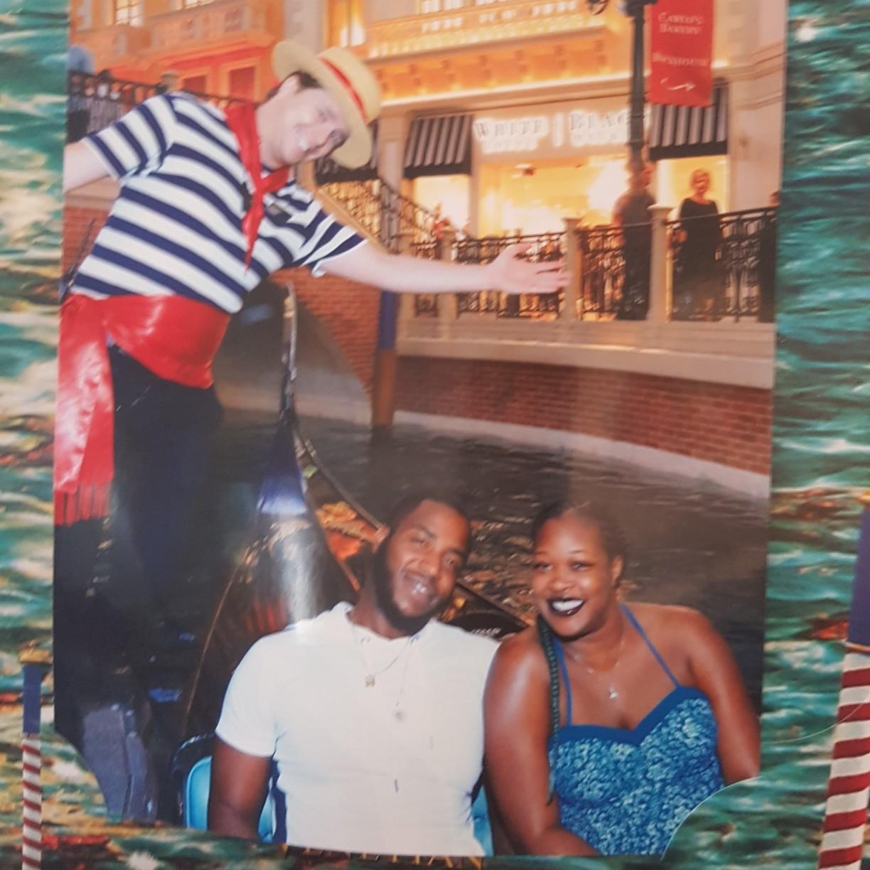 on the gondola ride at the Venician in Vegas. James original proposal idea