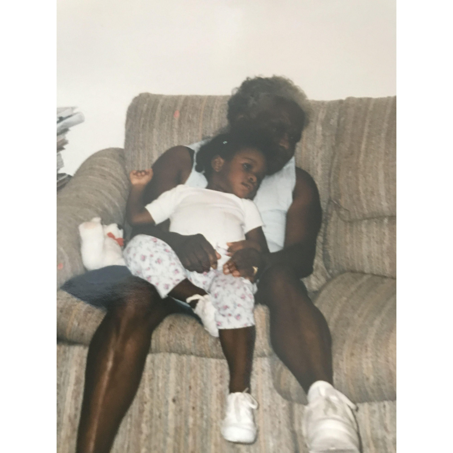 Baby Lauren being held by (Grandmother) Louise Ashley
