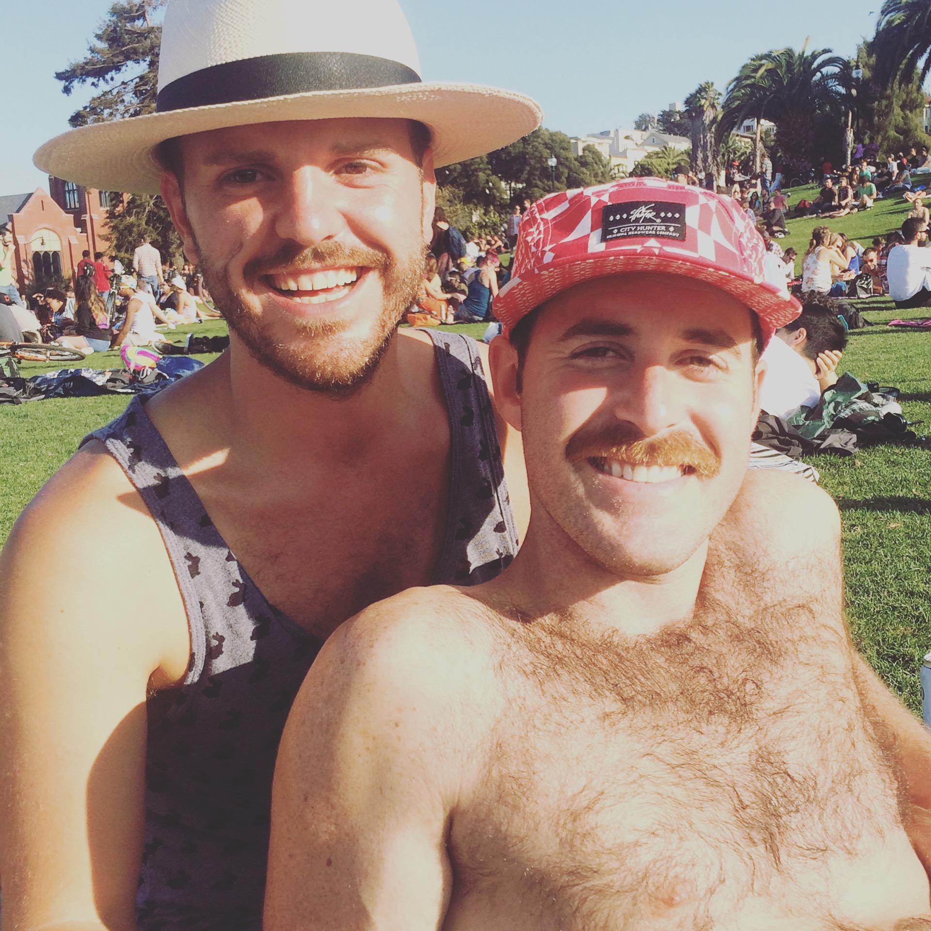 Hipstering in Dolores Park. Big smiles compliments of Trevor the Truffle Guy. Sept. 2015.