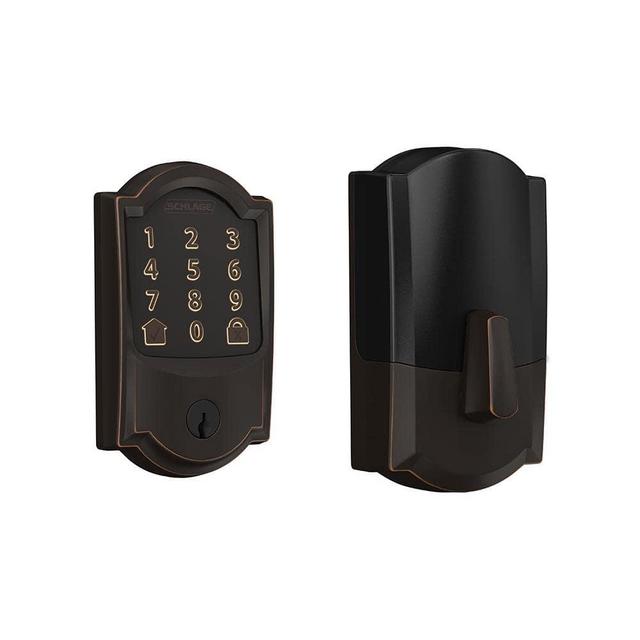 Camelot Encode Smart WiFi Deadbolt Door Lock with Alarm in Aged Bronze